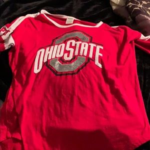 Ohio state sparkle top